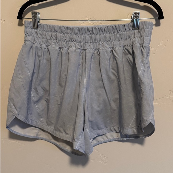 Lululemon light blue distressed, running shorts. Size 10.  EUC - Picture 1 of 7